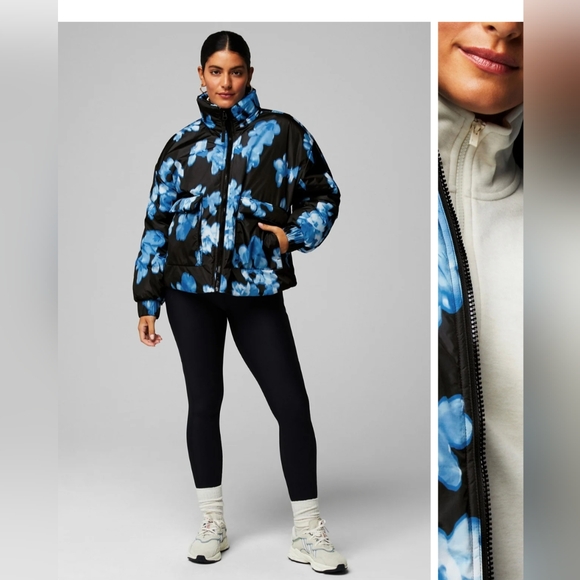 NWT Fabletics All Weather Jacket Floral XS - Picture 2 of 8